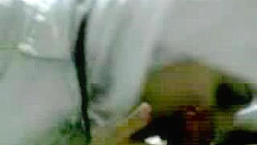 Man enjoys amateur blowjob from attractive Arab mom in white hijab