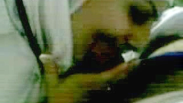 Man enjoys amateur blowjob from attractive Arab mom in white hijab
