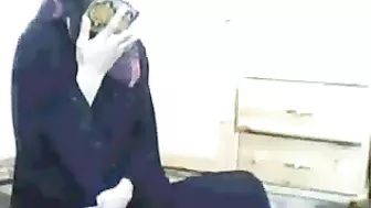 Arab mom gets horny after prayer and sticks dildo into her anal hole