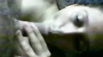 Aroused man sticks cock into the mouth of naked Arab mom in POV