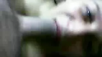 Aroused man sticks cock into the mouth of naked Arab mom in POV