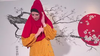 Porn man gets it on with Arab and cums on muff of mom with the hijab