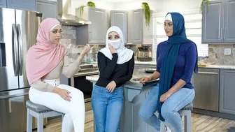 Hijabs are on while pussies of moms are drilled by Arab lover in porn