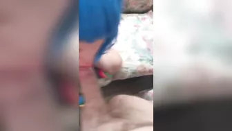 Arab mom blows the big dick in sensual POV and craves sperm