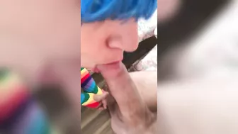 Arab mom blows the big dick in sensual POV and craves sperm