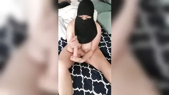 Sensual cam solo by a hijab Arab mom with big tits