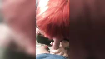 Arab slut with nice tits filmed in secret sucking dick