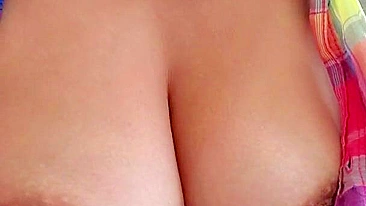 Home XXX with the busty Arab mom flashing her naturals