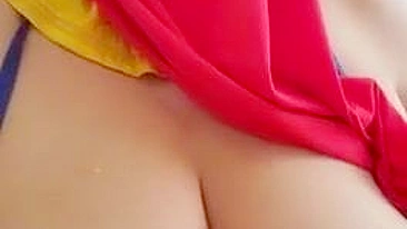 Arab with hijab and huge tits, insane POV XXX at home