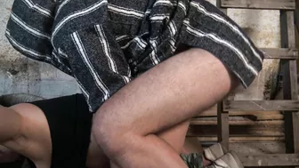 Arab wife endures heavy duty cock in each of her wet holes