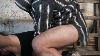 Arab wife endures heavy duty cock in each of her wet holes