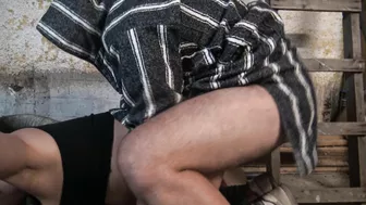 Arab wife endures heavy duty cock in each of her wet holes