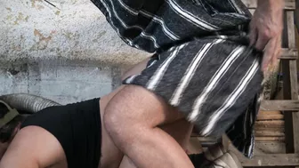 Arab wife endures heavy duty cock in each of her wet holes