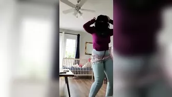 Arab Lebanese mom dances while stripping and craving dick