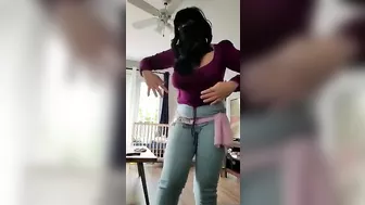 Arab Lebanese mom dances while stripping and craving dick