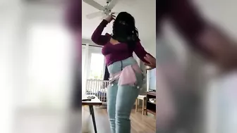 Arab Lebanese mom dances while stripping and craving dick