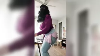 Arab Lebanese mom dances while stripping and craving dick