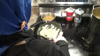 Arab woman with hijab is filmed when ready to pump some dick inside