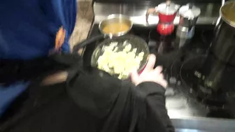 Arab woman with hijab is filmed when ready to pump some dick inside