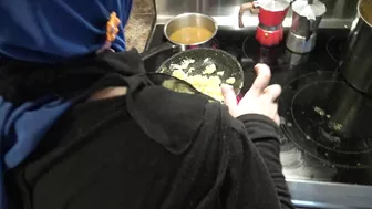 Arab woman with hijab is filmed when ready to pump some dick inside