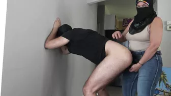 Loud hard sex at home for a hot Arab mom playing dominant