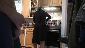 Arab mom with hijab on is ready for a huge surprise