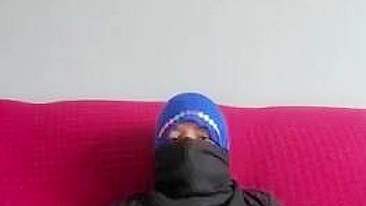 Steamy Arab mom uses toy in her cunt while posing in hijab