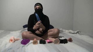 Sexy amateur toy perversions for Arab mom in hijab