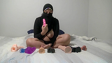 Sexy amateur toy perversions for Arab mom in hijab