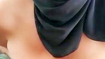 Iranian mom with huge tits sucks dick in hijab for home XXX