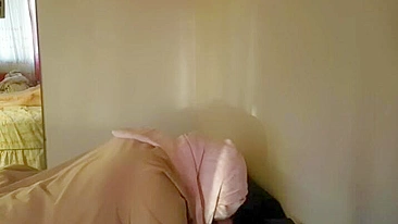 Slutty Arab mom filmed in home scenes sucking dick like a slut