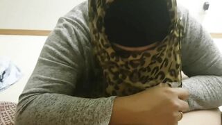 Clothed Arab mom in hijab filmed sucking dick like a slut