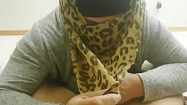 Clothed Arab mom in hijab filmed sucking dick like a slut