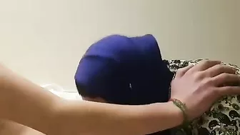 Arab wife throats cock and craves sperm on her hijab