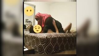 Arab mom in hijab rides dick like a whore and gets taped in secret