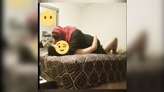 Arab mom in hijab rides dick like a whore and gets taped in secret