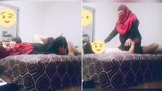 Arab mom in hijab rides dick like a whore and gets taped in secret