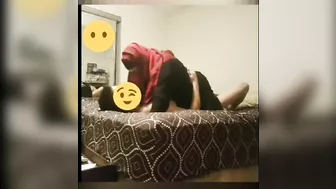 Arab mom in hijab rides dick like a whore and gets taped in secret