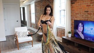 Lovely erotic Arab dance from Muslim slutty wife to spice up your day