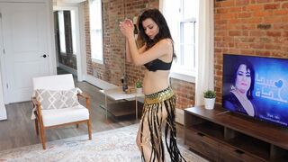 Lovely erotic Arab dance from Muslim slutty wife to spice up your day