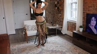 Lovely erotic Arab dance from Muslim slutty wife to spice up your day