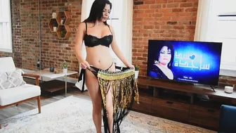 Lovely erotic Arab dance from Muslim slutty wife to spice up your day