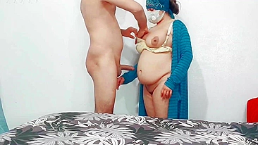 Perv son humps his Muslim mom in hijab until she cums