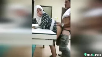 Indonesian Muslim cheating wife doggy fucked with lover on hidden camera
