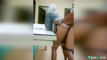 Indonesian Muslim cheating wife doggy fucked with lover on hidden camera
