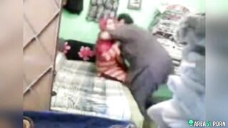 Devout wife in hijab cheating in hotel with husband's friend