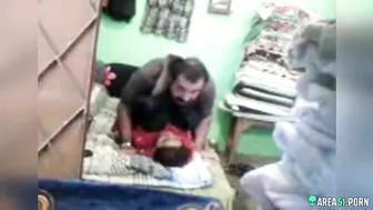 Devout wife in hijab cheating in hotel with husband's friend