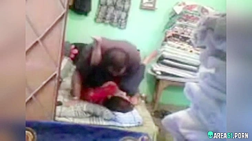 Devout wife in hijab cheating in hotel with husband's friend