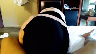 Big ass cheating Arab wife in hijab on business trip in Dubai hotel