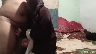 Poor Arab mom in forced to have sex with landlord without taking off hijab